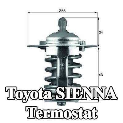 MAHLE Termostat 82°C, 56mm, 28mm, contasız/sızdırmazlık elemanı olmadan — Toyota Sienna