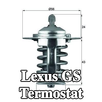 MAHLE Termostat 82°C, 56mm, 28mm, contasız/sızdırmazlık elemanı olmadan — Lexus Gs
