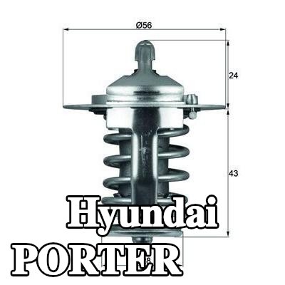 MAHLE ثرموستات 82°C, 56mm, 28mm, بدون حشية/مانع تسرب — Hyundai Porter