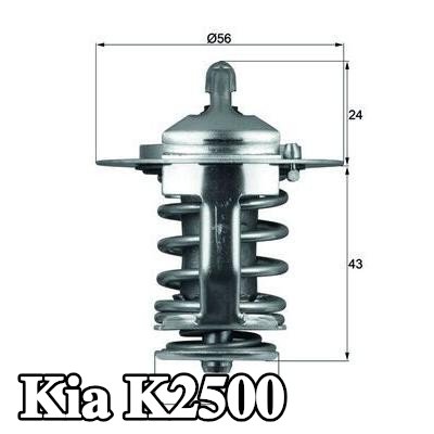 MAHLE ثرموستات 82°C, 56mm, 28mm, بدون حشية/مانع تسرب — Kia K2500