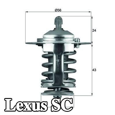 MAHLE ثرموستات 82°C, 56mm, 28mm, بدون حشية/مانع تسرب — 1992 Lexus Sc