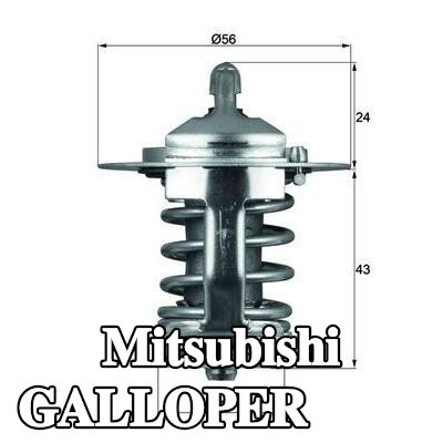 MAHLE ثرموستات 82°C, 56mm, 28mm, بدون حشية/مانع تسرب — Mitsubishi Galloper