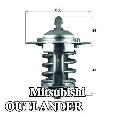 MAHLE ثرموستات 82°C, 56mm, 28mm, بدون حشية/مانع تسرب — Mitsubishi Outlander