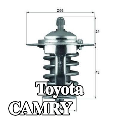 MAHLE ثرموستات 82°C, 56mm, 28mm, بدون حشية/مانع تسرب — Toyota Camry