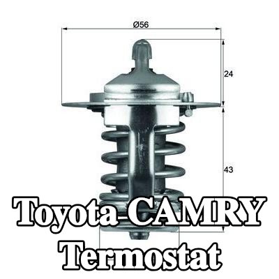 MAHLE Termostat 82°C, 56mm, 28mm, contasız/sızdırmazlık elemanı olmadan — Toyota Camry