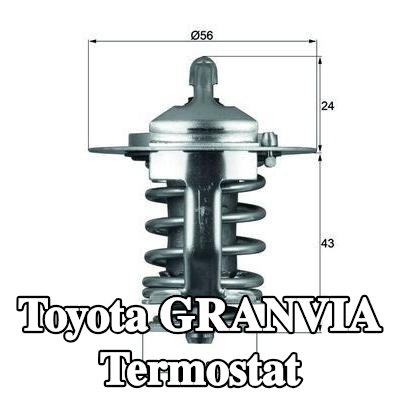 MAHLE Termostat 82°C, 56mm, 28mm, contasız/sızdırmazlık elemanı olmadan — 2002 Toyota Granvia
