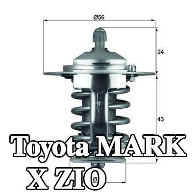 MAHLE ثرموستات 82°C, 56mm, 28mm, بدون حشية/مانع تسرب — Toyota Mark X Zio