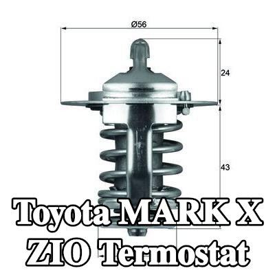 MAHLE Termostat 82°C, 56mm, 28mm, contasız/sızdırmazlık elemanı olmadan — Toyota Mark X Zio