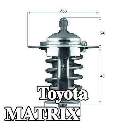 MAHLE ثرموستات 82°C, 56mm, 28mm, بدون حشية/مانع تسرب — Toyota Matrix