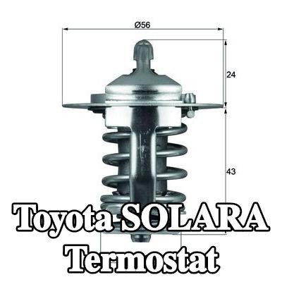 MAHLE Termostat 82°C, 56mm, 28mm, contasız/sızdırmazlık elemanı olmadan — Toyota Solara
