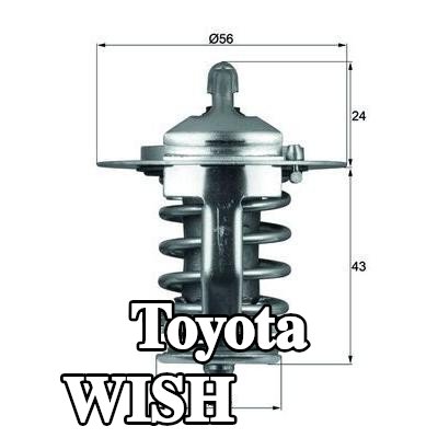 MAHLE ثرموستات 82°C, 56mm, 28mm, بدون حشية/مانع تسرب — Toyota Wish