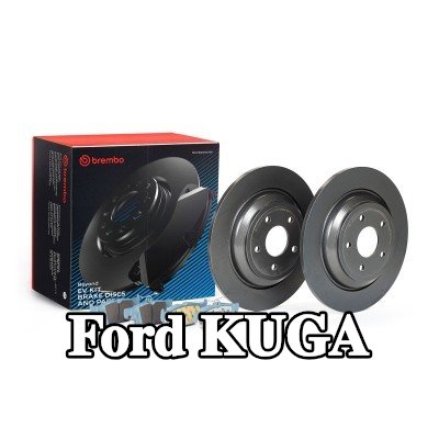 BREMBO مجموعة أقراص ووسادات الفرامل الصلبة, مع لوحة مانعة للصرير — Ford Kuga