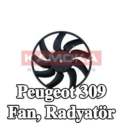 KAMOKA Fan, radyatör 340mm — Peugeot 309