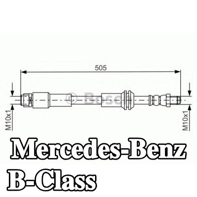 BOSCH خرطوم الفرامل 505mm — 2012 Mercedes-Benz B-Class