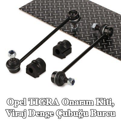RIDEX Onarım kiti, ön aks her iki taraf için stabilizatör burcu, bağlantı çubuğu ile — Opel Tigra