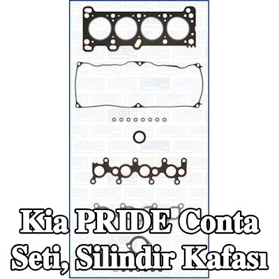 AJUSA Conta seti, silindir kapağı contalı silindir kapağı, valf gövdesi contalı — 1995 Kia Pride