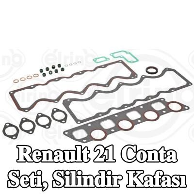 ELRING Conta seti, valf gövdesi contalı silindir kafası, silindir kafası contası olmadan — Renault 21