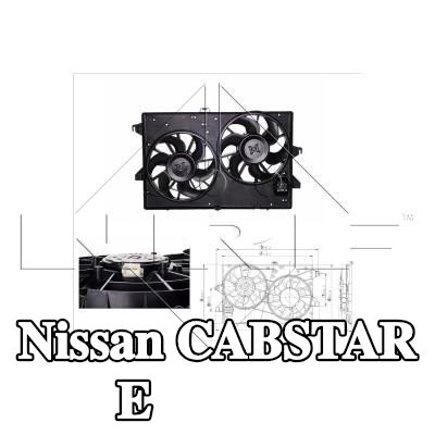 NRF مروحة, المبرد 250mm, مع غطاء مروحة المبرد — Nissan Cabstar E