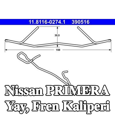 ATE Yay, fren kaliperi — 2000 Nissan Primera