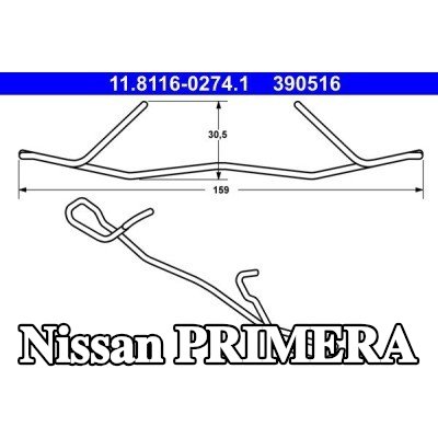 ATE زنبرك، مكبس الفرامل — 2000 Nissan Primera