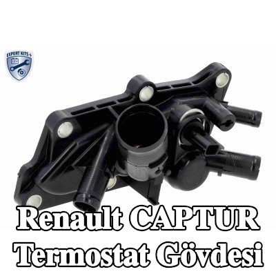 VEMO Conta/sızdırmazlık elemanı ile termostat muhafazası, Sıcaklık Anahtarı ile, termostatlı — Renault Captur