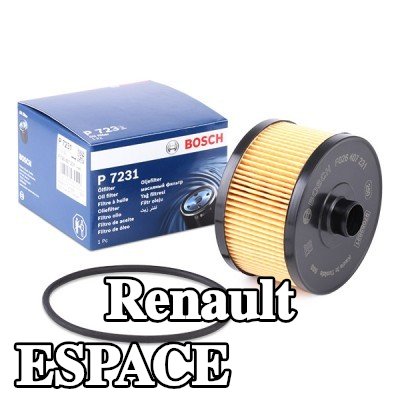 BOSCH فلتر الزيت مع حشية/مانع تسرب — Renault Espace
