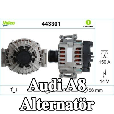 VALEO Alternatör 150A — Audi A8
