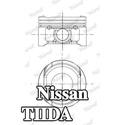 NÜRAL مكبس مزود بحامل حلقات المكبس — Nissan Tiida