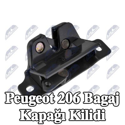 NTY Arka kapak kilidi Orta, Araç Bagaj Kapağı — Peugeot 206