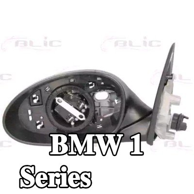 BLIC مرآة جانبية يسرى, كهربائي, بدون غطاء — BMW 1 Series