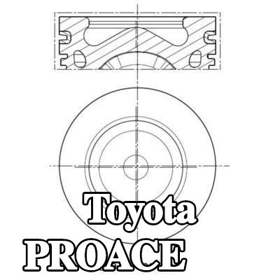 MAHLE مكبس مع قناة تبريد, مع حامل حلقة المكبس — 2016 Toyota Proace
