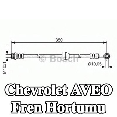 BOSCH Fren hortumu 340mm — Chevrolet Aveo