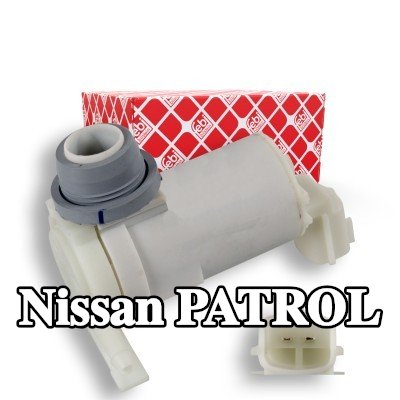 FEBI BILSTEIN مضخة غسيل الزجاج الأمامي 12V, مع حلقة مانعة للتسرب — Nissan Patrol