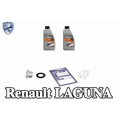 VAICO مجموعة صيانة علبة التروس مع كمية الزيت اللازمة لتغيير الزيت القياسي, مع حلقة مانعة للتسرب — Renault Laguna