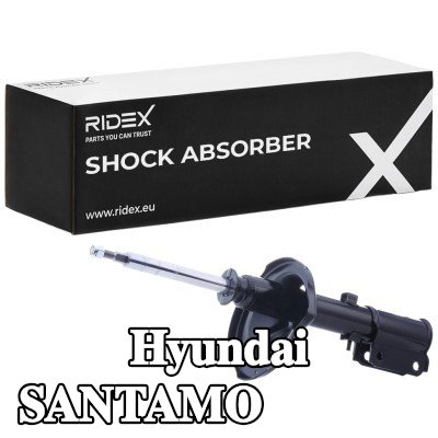 RIDEX ممتص الصدمات للمحور الأمامي, ضغط الغاز, دعامة نظام التعليق — 1998 Hyundai Santamo