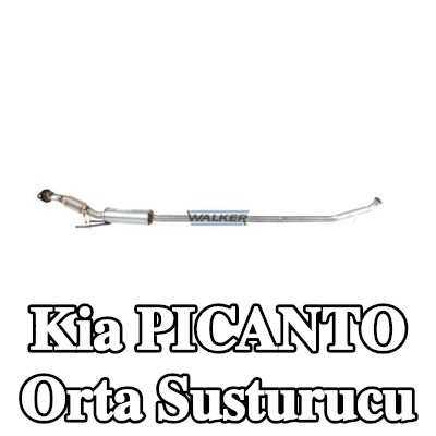 WALKER Orta susturucu 2040mm, boru ile, montaj parçaları olmadan — Kia Picanto