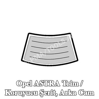 PMA Trim / Koruyucu Şerit, arka cam — Opel Astra