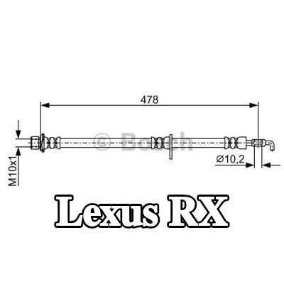 BOSCH خرطوم الفرامل 478mm — 2012 Lexus Rx