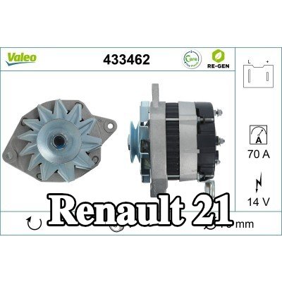 VALEO مولد كهربائي مجدد عالي الجودة, 70A — Renault 21