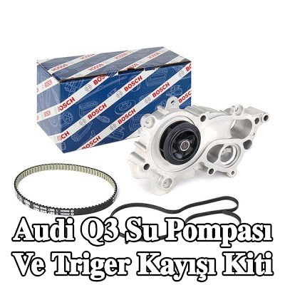 BOSCH Su pompası ve triger kayışı kiti Diş Sayısı: 87, Width: 10mm — 2016 Audi Q3