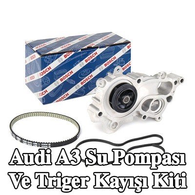 BOSCH Su pompası ve triger kayışı kiti Diş Sayısı: 87, Width: 10mm — Audi A3