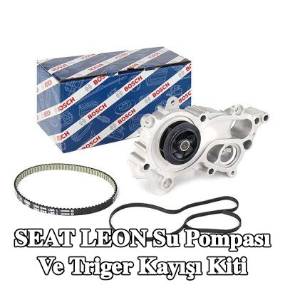 BOSCH Su pompası ve triger kayışı kiti Diş Sayısı: 87, Width: 10mm — SEAT Leon
