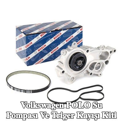 BOSCH Su pompası ve triger kayışı kiti Diş Sayısı: 87, Width: 10mm — 2017 Volkswagen Polo