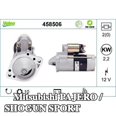 VALEO محرك التشغيل معاد تصنيعه بجودة عالية, 2, 2kW — Mitsubishi Pajero / Shogun Sport