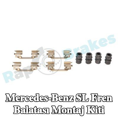 RAP BRAKES Fren balatası montaj kiti Arka Aks — Mercedes-Benz Sl