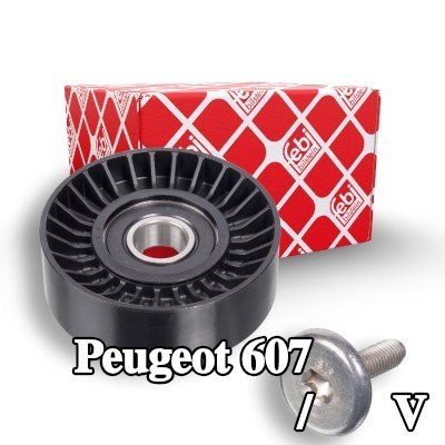 FEBI BILSTEIN بكرة الانحراف/التوجيه, V-ribbed belt Outer Diameter: 78mm, مع برغي — 2000 Peugeot 607