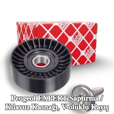 FEBI BILSTEIN Saptırma / kılavuz kasnağı, V-ribbed belt Outer Diameter: 78mm, vida ile — 2000 Peugeot Expert