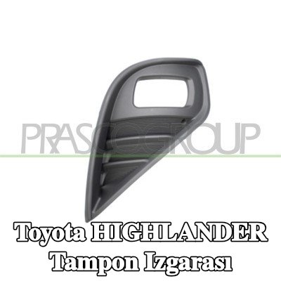 PRASCO Tampon ızgarası Sağ Ön, sis farları için delikli — Toyota Highlander