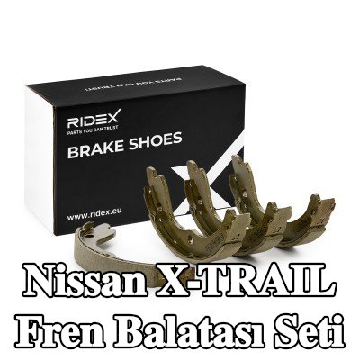 RIDEX Arka aks fren pabucu seti, el freni kolu olmadan — 2002 Nissan X-trail