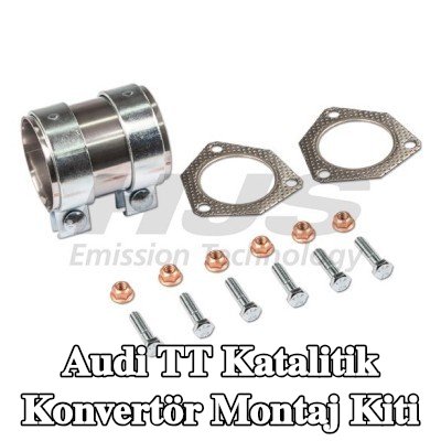HJS Boru konektörlü katalitik konvertör montaj kiti — 2003 Audi Tt
